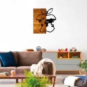 Dunya Walnut Black Decorative Wooden Wall Accessory