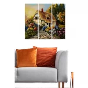 MDF6924238 Multicolor Decorative MDF Painting (3 Pieces)