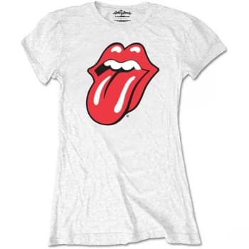 The Rolling Stones - Classic Tongue Womens Small T-Shirt - White