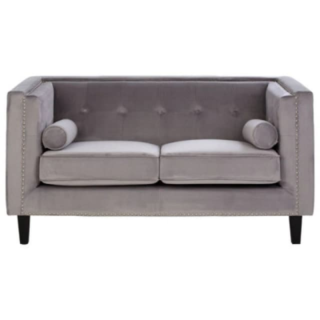 Orsina Felisa Two Seater Grey Velvet Sofa