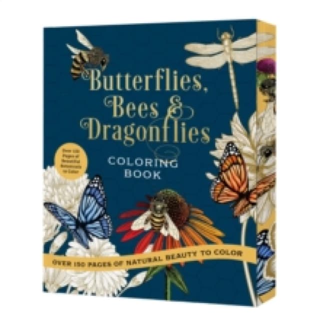 Butterflies, Bees & Dragonflies Coloring Book. Paperback. By Editors of Chartwell Books Books