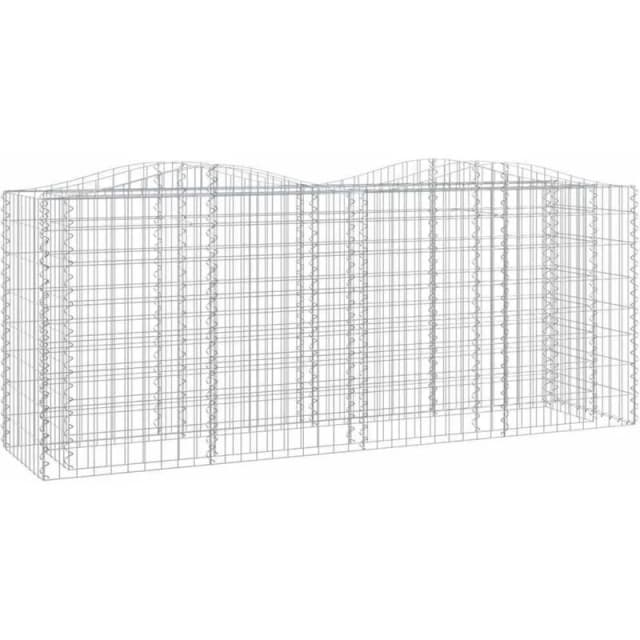 VIDAXL Arched Gabion Raised Bed 200x50x100cm Galvanised Iron Vidaxl 8720845652098