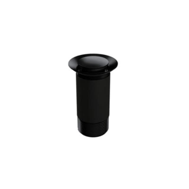 Balterley Bathroom Round Click-Clack Unslotted Basin Waste Without Overflow, Top Fix Installation, 103 X 60 X 104mm, Black