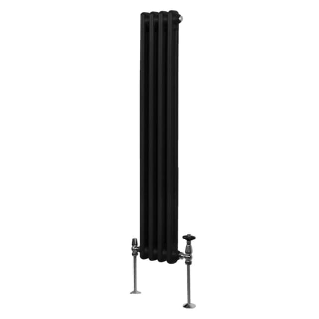 Monstershop Traditional 2 Column Radiator - 1500 x 202mm - Black unisex