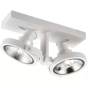 Zumaline Master Twin Ceiling Spotlight, White, 2x GU10/ES111