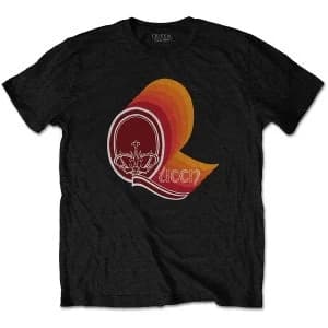 Queen - Retro Logo Unisex Large T-Shirt - Black