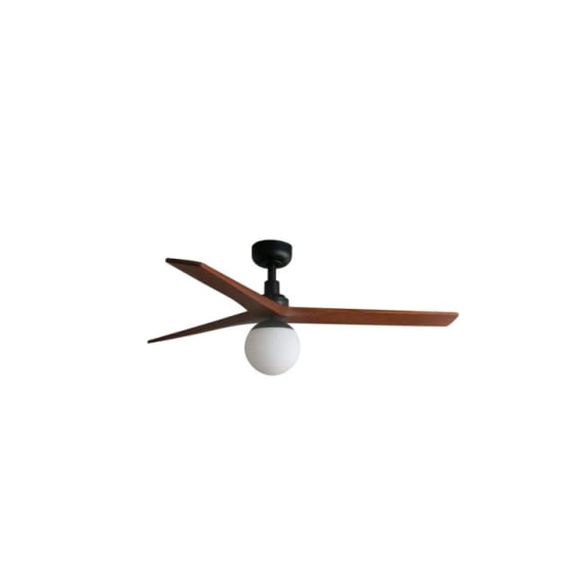 Netlighting Klim Medium Black Walnut DC Ceiling Fan E27 6 Speed Black Unisex