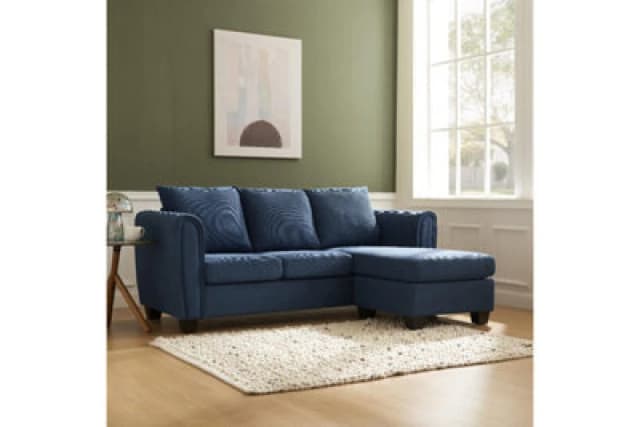 Home Detail Helana 3 Seater Sofa with Chaise Dark Blue