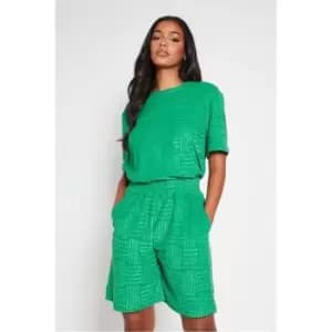 I Saw It First Green Jacquard Set - Green