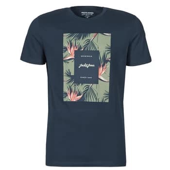 Jack Jones JORFLORALL mens T shirt in Blue - Sizes S