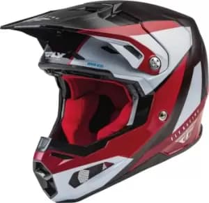FLY Racing Formula Carbon Prime Motocross Helmet, black-white-red Size M black-white-red, Size M