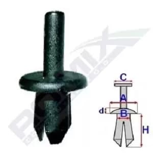 ROMIX Clip, trim-/protection strip B25678 VOLVO,S60 I (384)