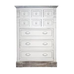 Charles Bentley Shabby Chic Vintage French Style 9-Drawer Chest of Drawers