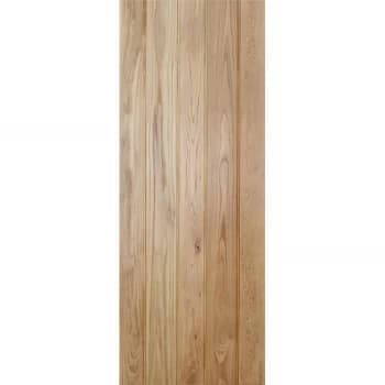 Button Bead Ledged Internal Unfinished Oak Door - 762 x 1981mm