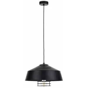 Keter Electra Dome Pendant Ceiling Light Black, 34cm, 1x E27