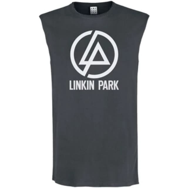 Amplified Amplified Circle Logo Linkin Park Sleeveless Tank Top in Charcoal Size: X-Small Charcoal XS Unisex 5063750847399