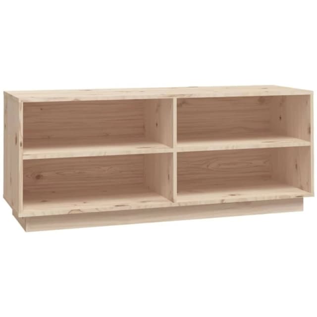 VIDAXL Shoe Cabinet 110x34x45cm Solid Wood Pine vidaXL 8720286841327