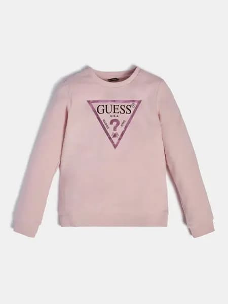 Guess Kids Foil Triangle Logo Sweatshirt 14390008 Pink