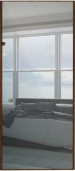 Wickes Sliding Wardrobe Door Walnut Frame Mirror - 2220 x 610mm
