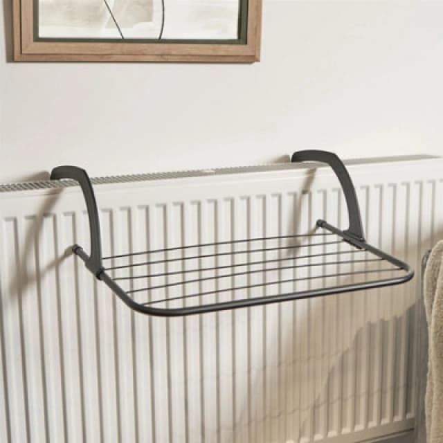 OHS OHS Pack Of Over Radiator Clothes Airer Foldable Clothes Towel Rail Holder Rack Dryer Hanger in Black One Size Unisex 5027434216192