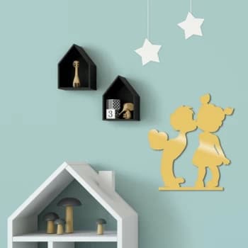 Ch?ldren Metal Decor - Gold Gold Decorative Metal Wall Accessory