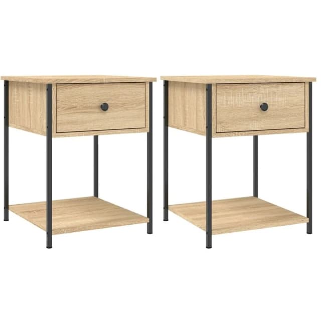 VIDAXL Bedside Tables 2 pcs Sonoma Oak 44x45x58cm Engineered Wood Vidaxl 8720845938055