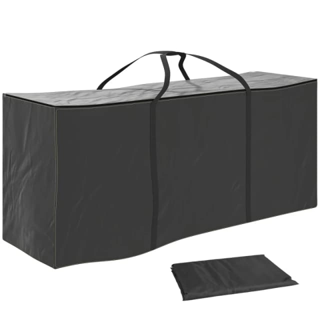 Outsunny 720 L Garden Furniture Cushion Storage Bag, 600D Oxford Fabric, Black 84G-844V00BK