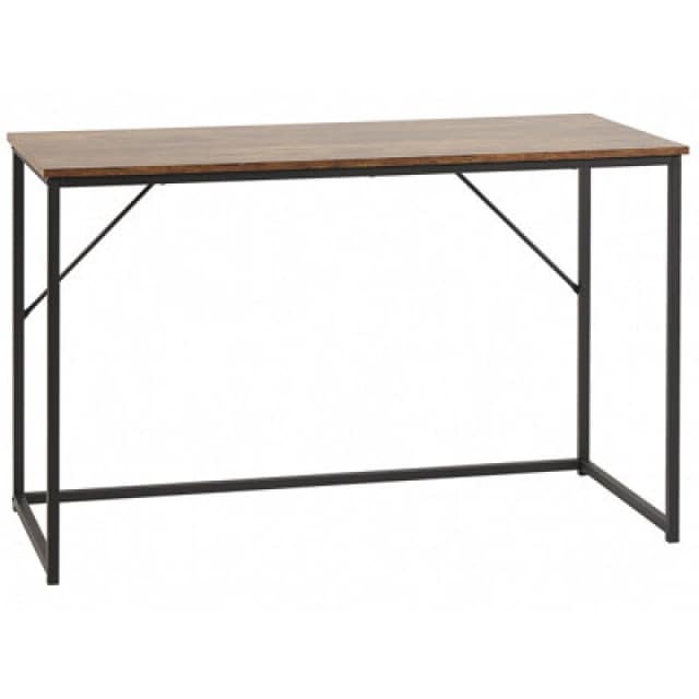 Beliani Home Office Desk Pembro Dark Brown 120 Cm 55 Cm