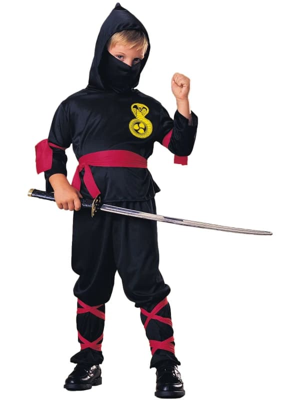 HAUNTED HOUSE BLACK Ninja - CHILDRENS - L
