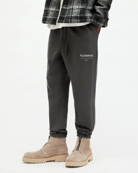 AllSaints Underground Straight Cuffed Logo Sweatpants