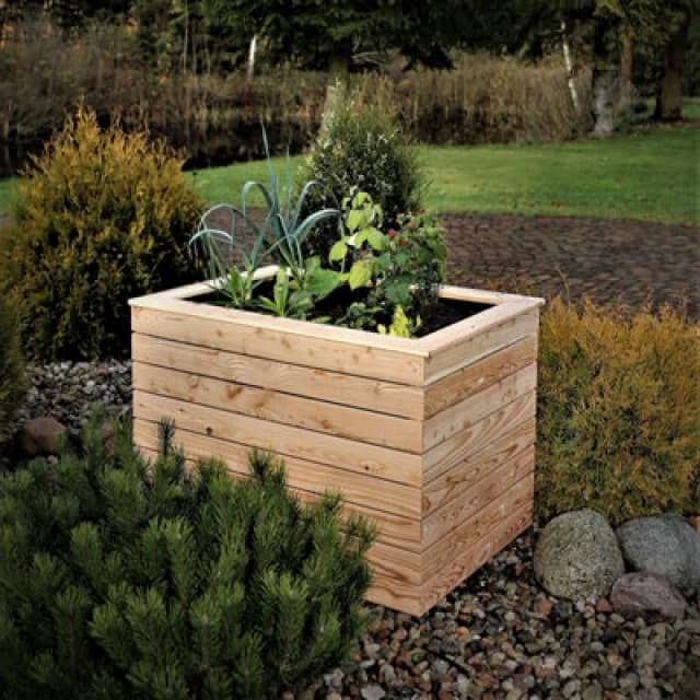 Shire Irena Larch Timber Deep Trough Planter