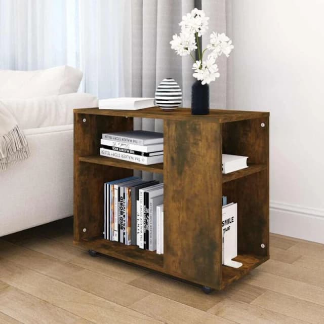 VIDAXL Side Table Smoked Oak 70x35x55cm Engineered Wood Vidaxl 8720286931707