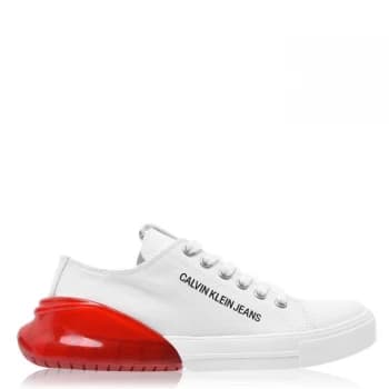 Calvin Klein Jeans Munro Low Top Trainers - White/Red