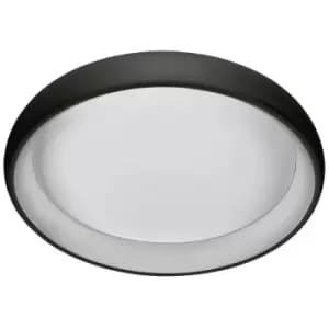 Italux Alessia - Modern LED Flush Ceiling Light Black, Warm White 3000K 1760lm