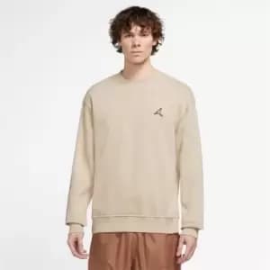 Jordan M J Essential Fleece Crewneck, Rattan/White, Male, Crewnecks, DQ7520-206