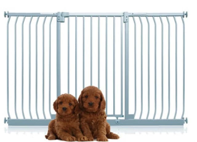 Bettacare Extra Tall Elite Dog Gate, 170Cm - 179Cm, Matt Grey, Extra Tall 96.8Cm In Height, Pressure Fit Pet Gate