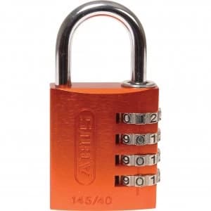 Abus 145 Series Aluminium Combination Padlock 40mm Orange Standard