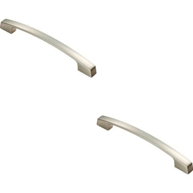 Loops 2x Curved Bridge Pull Handle 207 x 14mm 160mm Fixing Centres Polished Chrome Multi unisex