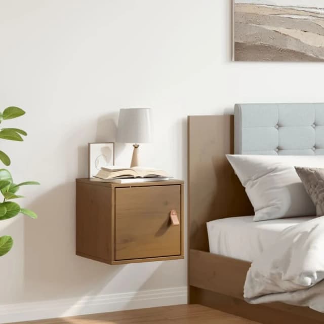 Vidaxl Wall Cabinet Honey Brown 31.5X30X30 Cm Solid Wood Pine, Brown 818361