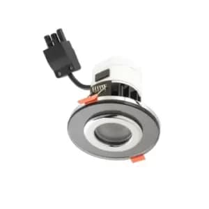 Sensio TrioTone Circa IP65 Fire Rated Downlight Black Glass 650 - 700 lumen warm white to cool white - 488397