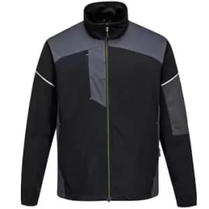 Portwest Mens PW3 Flex Shell Jacket (M) (Black/Zoom Grey)
