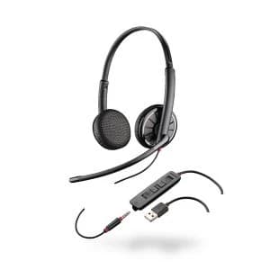 Plantronics Black Wire C325 Binaural USB and 3.5mm 204446 01