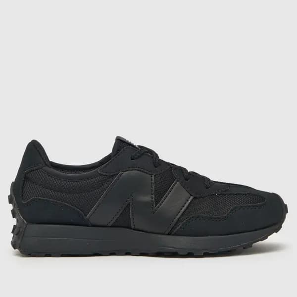 New Balance Black 327 Youth trainers Black UK 5 (EU 38)