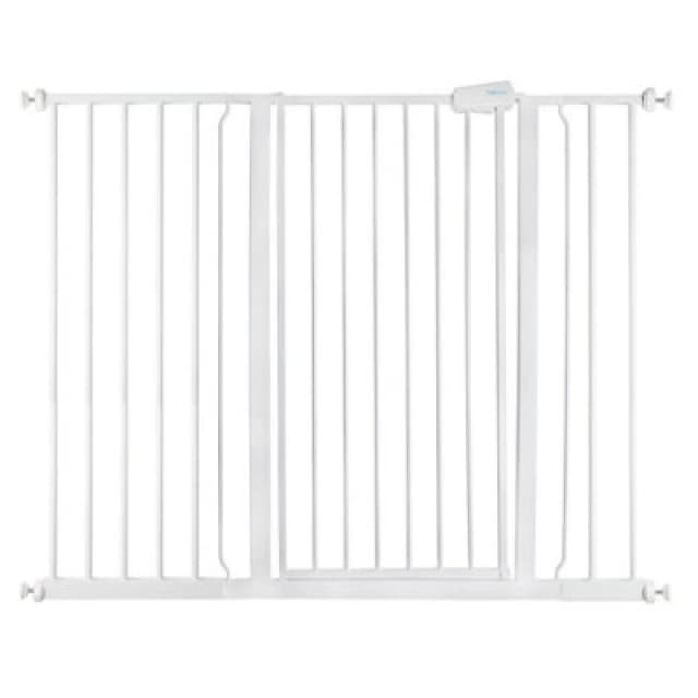 Safetots Extra Tall Metal Safety Gate Pressure Fit, 120.3Cm - 127.9Cm, White, 104Cm In Height, Extra Tall Baby Gate