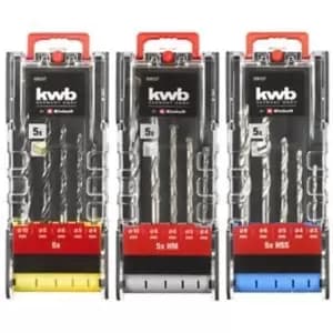 Einhell 15 Piece Drill Bit Set Silver, Black & Red