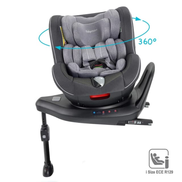 Babymore Kola 360 Rotating i-Size 40-105cm Car Seat Grey unisex 65x46x58