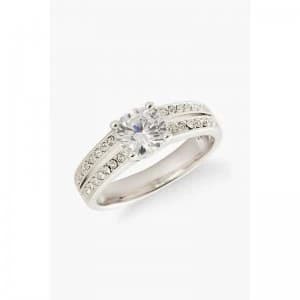 Buckley London Rhodium Plated Zara Ring