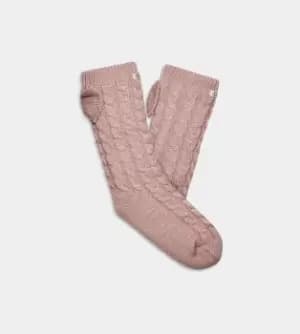 Ugg Laila Bow Fleece Lined Sock In Pink - Size One