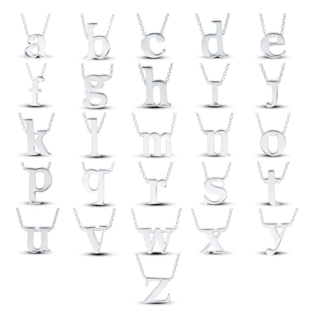Be You Sterling Silver lowercase Initial Necklace Silver female J