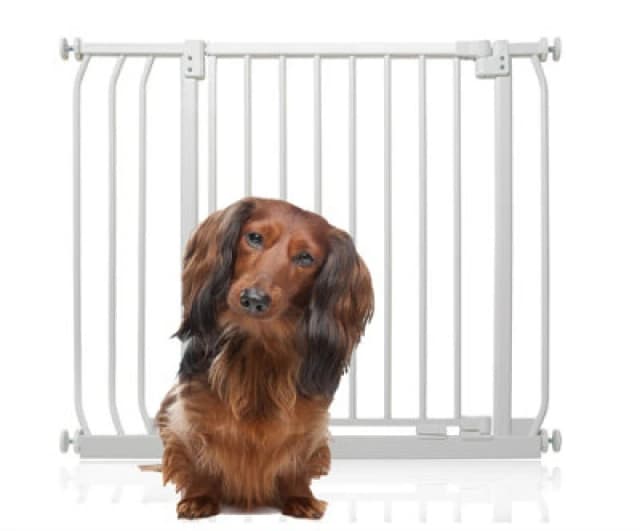 Bettacare Elite Pressure Dog Gate, 80Cm - 89Cm, Matt White, Pressure Fit Pet Gate For Dog And Puppy
